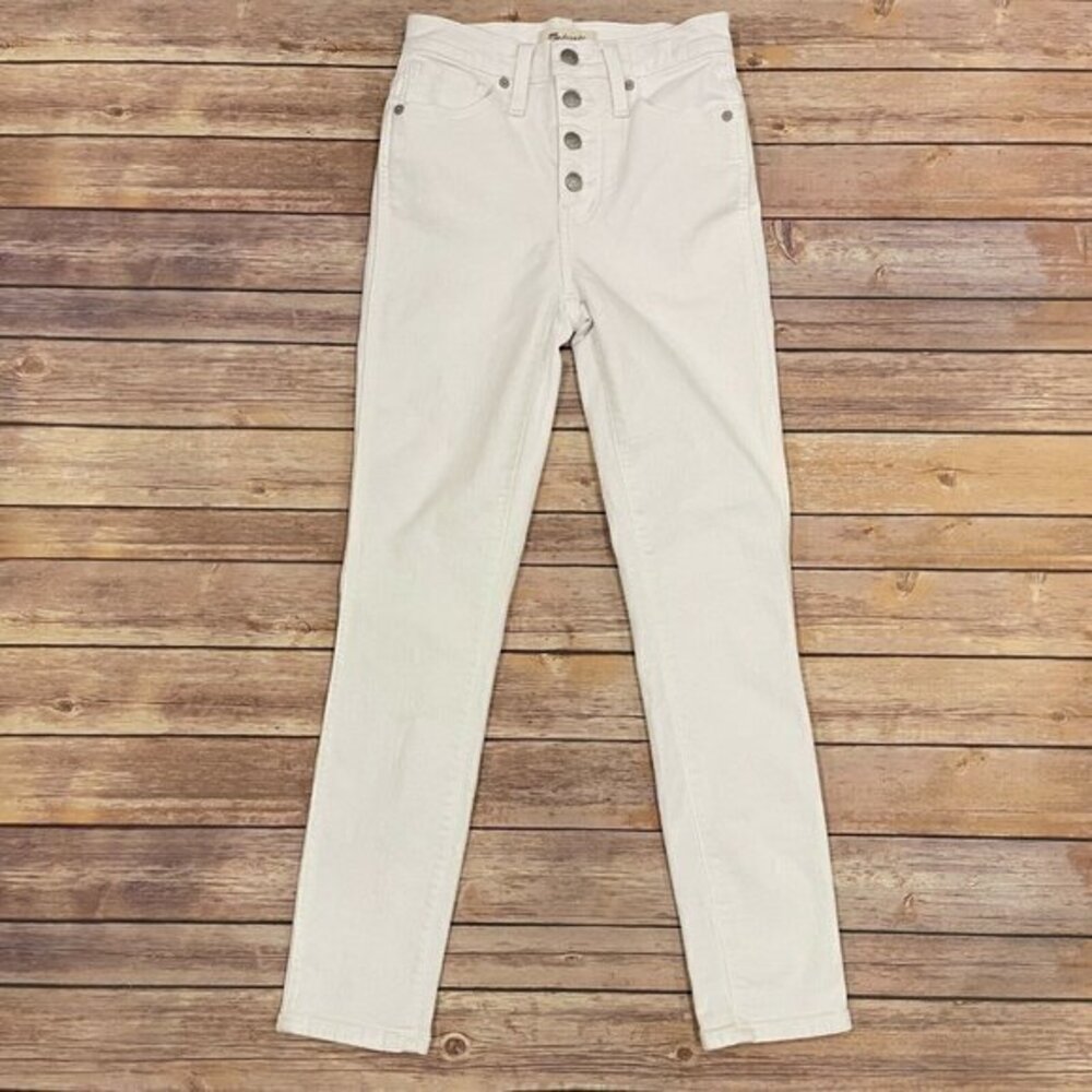 Madewell 10 Inch High Rise Skinny Crop Jeans Exposed Button Fly